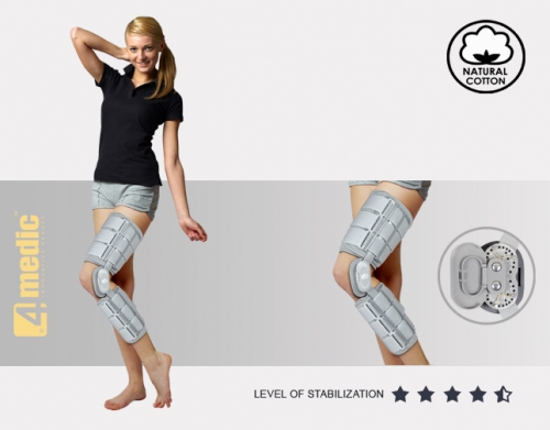 Lower limb brace with splints 2R, AM-KD-AM/2R