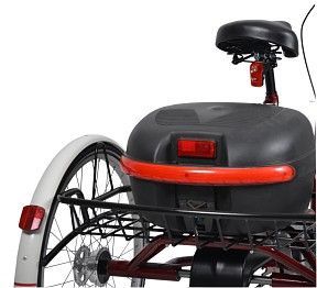 Covered luggage carrier for tricycle Vermeiren E5