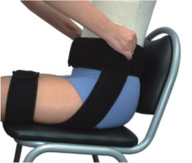 Patient seated in dynamic standing frame for special needs Activall