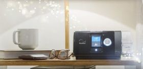 Auto CPAP ResMed AirSense 10 AutoSet with heated humidifier HumidAire and nasal mask Mirage FX