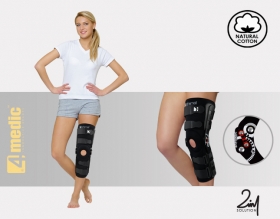 Lower limb brace with splints 2RA and cross reinforcement AM-OSK-ZL/2RA-02