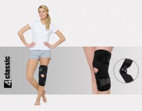 Open knee brace with two splints 1 AM-OSK-O/1