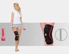 Knee joint brace with whalebone and orthopaedic support AS-SKL/F