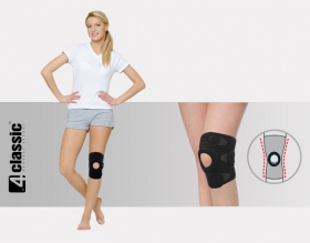 Short universal stabilization of knee joint with knee cap support U-SK-02