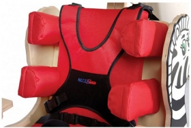 Independently adjustable side supports for vertical stander and chair DALMATIAN