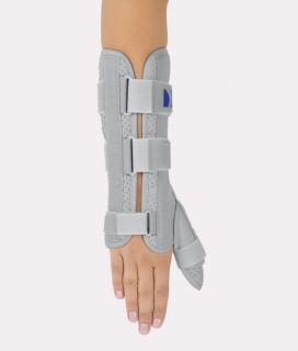 Forearm and hand brace with thumb stabilization AM-OSN-U-02