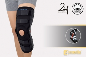 Lower limb brace with splints 2RA and cross reinforcement AM-OSK-ZL/2RA-02