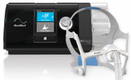 Auto CPAP ResMed AirSense 10 AutoSet with heated humidifier HumidAire and nasal mask Mirage FX